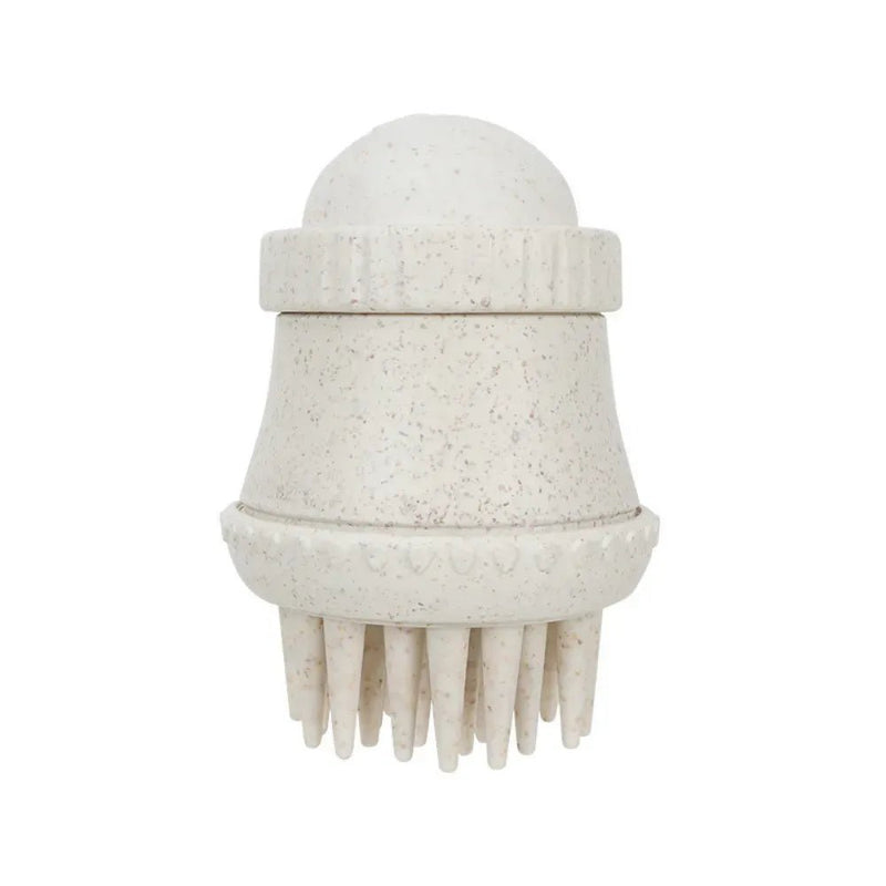 Pet Bath Brush with Soap Dispenser Eco Wheat Straw Grooming Tool - GreenFur