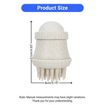 Pet Bath Brush with Soap Dispenser Eco Wheat Straw Grooming Tool - GreenFur