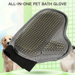 Pet Bath Glove Grooming Brush Needle Comb for Massage Bathing Shedding Control - GreenFur