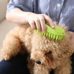 Pet Bathing Accessories Green Soft Rubber Needles Dog Bath Brush - GreenFur