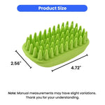 Pet Bathing Accessories Green Soft Rubber Needles Dog Bath Brush - GreenFur