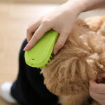 Pet Bathing Accessories Green Soft Rubber Needles Dog Bath Brush - GreenFur