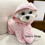 Pet Bathrobe Dog Hooded Wearable Quick Dry Bath Towel - GreenFur
