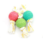 Pet Chew Toy Ball Dog Teeth Cleaning Cotton Rope Toy - GreenFur