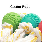 Pet Chew Toy Ball Dog Teeth Cleaning Cotton Rope Toy - GreenFur