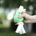 Pet Chew Toy Ball Dog Teeth Cleaning Cotton Rope Toy - GreenFur