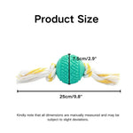 Pet Chew Toy Ball Dog Teeth Cleaning Cotton Rope Toy - GreenFur