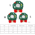 Pet Christmas Scarf Decorative Plush Bow Tie Dog Collar - GreenFur