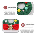 Pet Christmas Scarf Decorative Plush Bow Tie Dog Collar - GreenFur