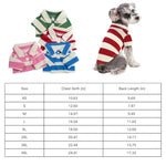Pet Clothes Summer Stripe Pattern Two Legged Dog Shirt - GreenFur