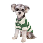 Pet Clothes Summer Stripe Pattern Two Legged Dog Shirt - GreenFur