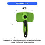 Pet Comb Brush for Dogs and Cats Shedding Hair Removal and Fur Detangling - GreenFur