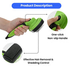 Pet Comb Brush for Dogs and Cats Shedding Hair Removal and Fur Detangling - GreenFur