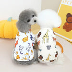 Pet Comfort Summer Clothes Animal Print Cute Dog T-shirt - GreenFur