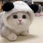 Pet Costume Cosplay Warm Headwear Soft Cute Cat Hat - GreenFur