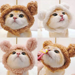 Pet Costume Cosplay Warm Headwear Soft Cute Cat Hat - GreenFur