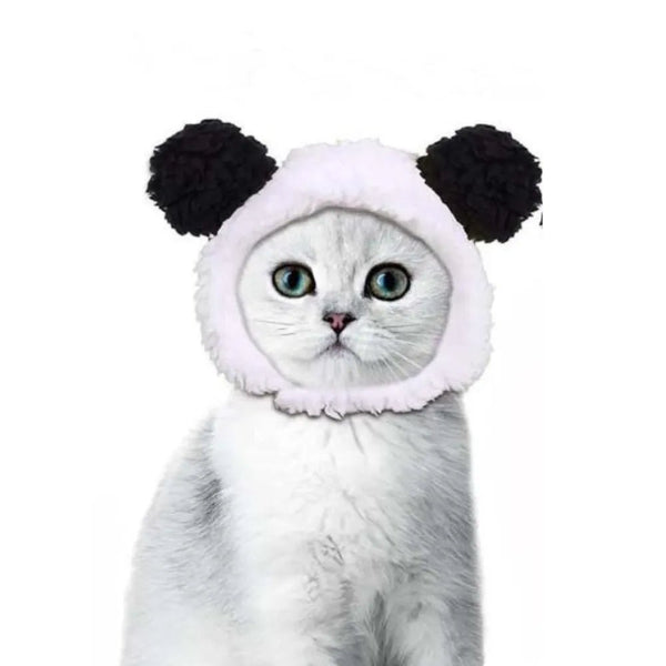 Pet Costume Cosplay Warm Headwear Soft Cute Cat Hat - GreenFur