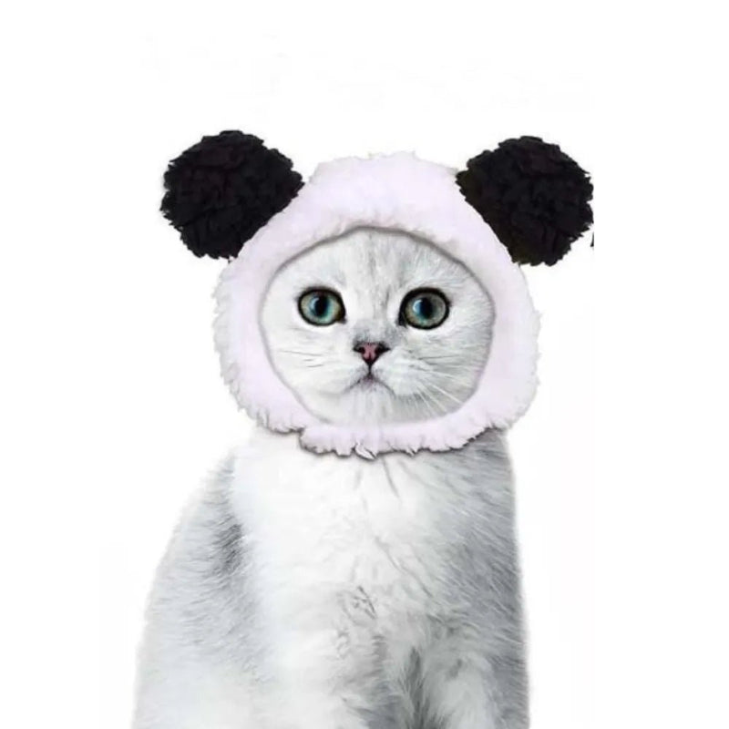 Pet Costume Cosplay Warm Headwear Soft Cute Cat Hat - GreenFur