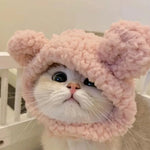 Pet Costume Cosplay Warm Headwear Soft Cute Cat Hat - GreenFur