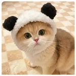 Pet Costume Cosplay Warm Headwear Soft Cute Cat Hat - GreenFur
