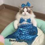 Pet Costume Props Mermaid Style Funny Swimsuit for Dogs Cats - GreenFur