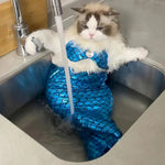 Pet Costume Props Mermaid Style Funny Swimsuit for Dogs Cats - GreenFur