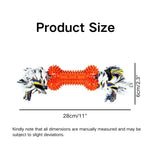 Pet Cotton Rope Bone Shape Dog Outdoor TPR Toy - GreenFur