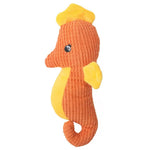 Pet Cute Chew Seahorse Shape Plush Dog Squeaky Toys - GreenFur