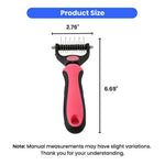 Pet Dematting Comb Stainless Steel for Cats and Large Dogs - GreenFur