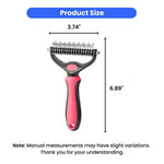 Pet Dematting Comb Stainless Steel for Cats and Large Dogs - GreenFur