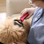 Pet Dematting Comb Stainless Steel for Cats and Large Dogs - GreenFur