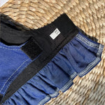 Pet Denim Dress with Bow and D - ring for Dogs and Cats - GreenFur