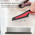 Pet Flea Comb Double Row Stainless Steel Teeth - GreenFur
