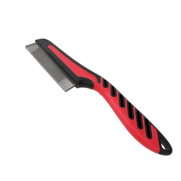 Pet Flea Comb Double Row Stainless Steel Teeth - GreenFur
