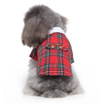 Pet Gentleman Red Checkered Bowtie Shirt for Dogs - GreenFur