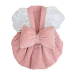 Pet Girl Costume Dog Striped Dress with Traction Buckle - GreenFur