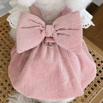 Pet Girl Costume Dog Striped Dress with Traction Buckle - GreenFur