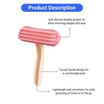Pet Grooming Comb Hair Removal Silicone Soft Teeth Rabbit Brush - GreenFur