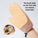 Pet Grooming Glove Dual - Sided Hair Remover for Cats Fur De - shedding Tool - GreenFur