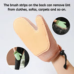Pet Grooming Glove Dual - Sided Hair Remover for Cats Fur De - shedding Tool - GreenFur