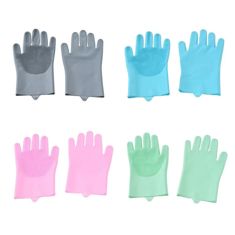 Pet Grooming Gloves for Cleaning Loose Hair and Dirt Removal - GreenFur