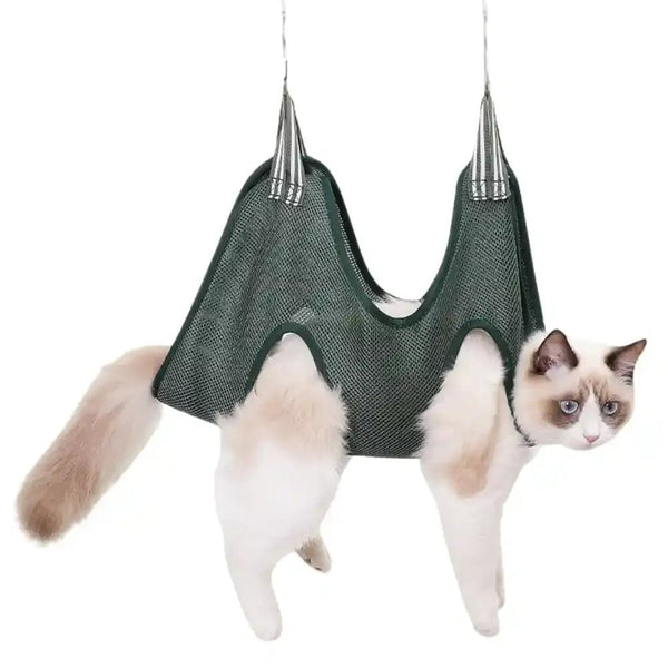 Pet Grooming Hammock Cat Dog Nail Trimming Small and Medium Cat and Dog Grooming Hammock - GreenFur