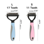 Pet Grooming Shedding Hair Removal Cat Dog Knotting Brush - GreenFur