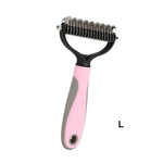 Pet Grooming Shedding Hair Removal Cat Dog Knotting Brush - GreenFur