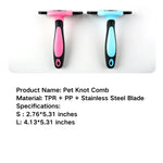 Pet Grooming Tool TPR Handle Stainless Steel Dog Shedding Brush - GreenFur