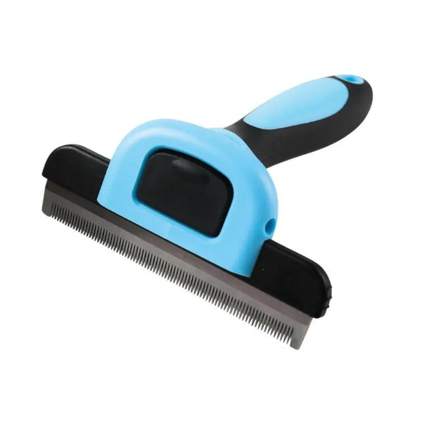 Pet Grooming Tool TPR Handle Stainless Steel Dog Shedding Brush - GreenFur