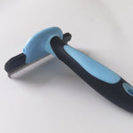 Pet Grooming Tool TPR Handle Stainless Steel Dog Shedding Brush - GreenFur