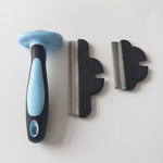 Pet Grooming Tool TPR Handle Stainless Steel Dog Shedding Brush - GreenFur