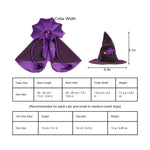 Pet Halloween Purple Cloak and Hat Costume Set - GreenFur