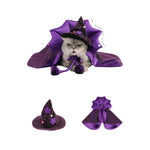 Pet Halloween Purple Cloak and Hat Costume Set - GreenFur